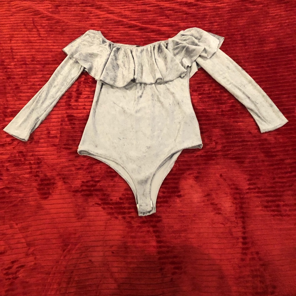Long sleeved, off the shoulder bodysuit